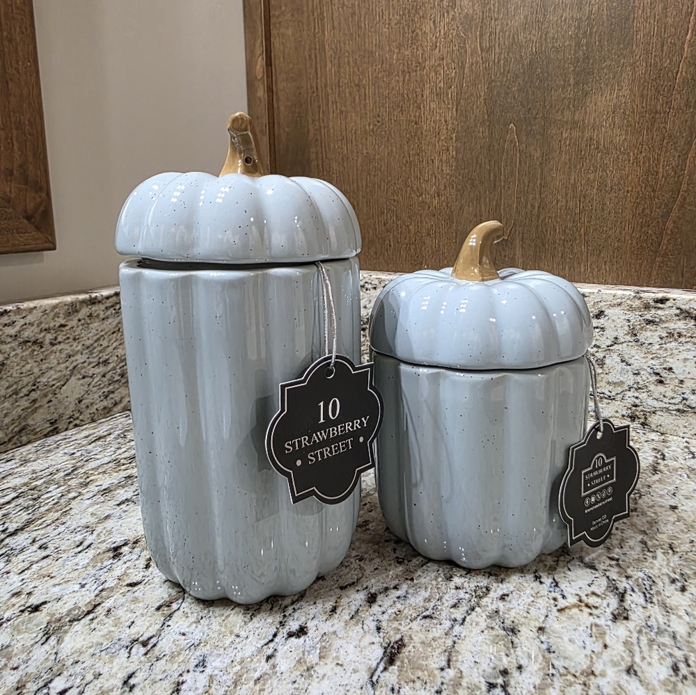 Blue Pumpkin Canister Set-NWT